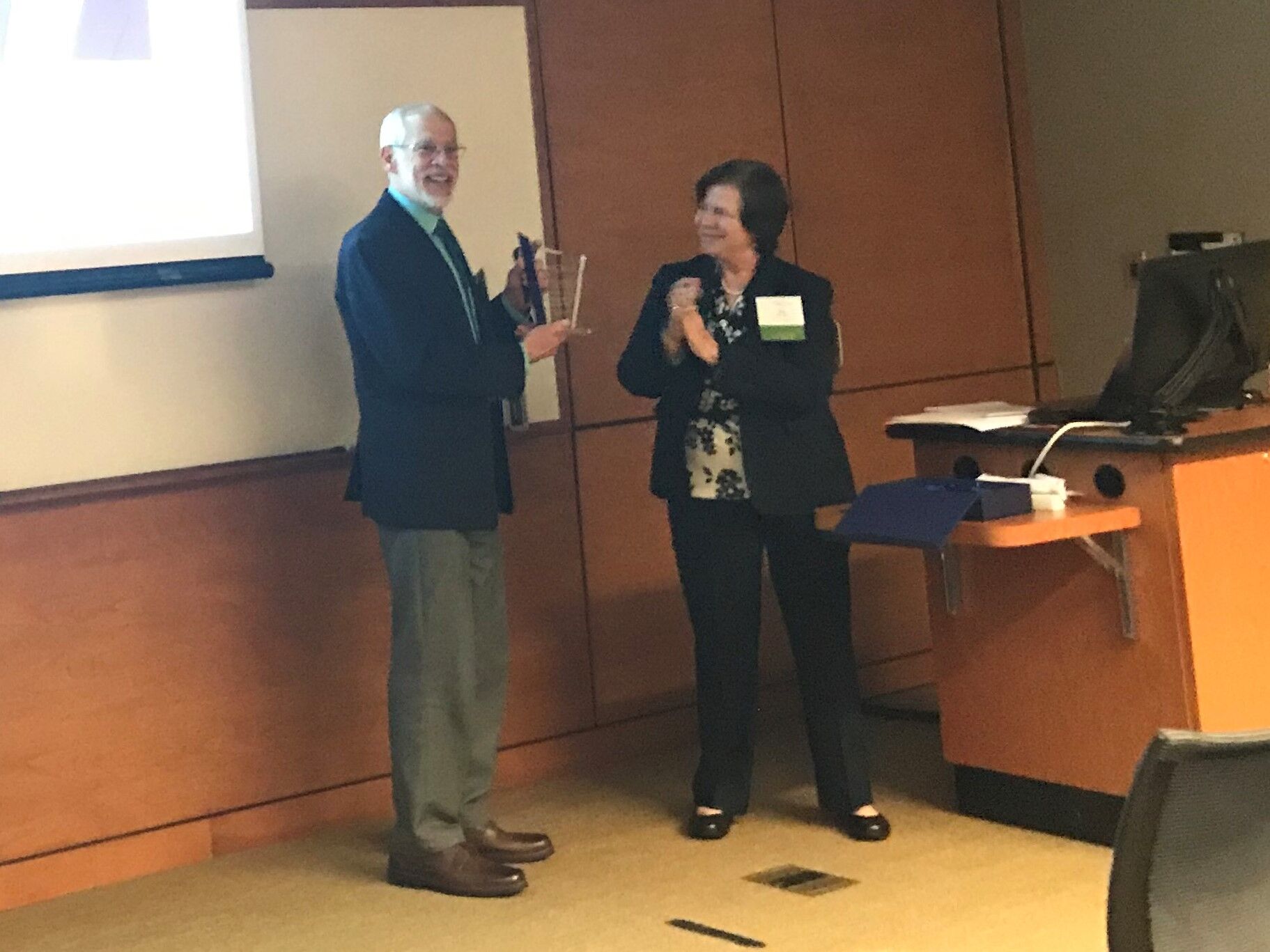 Professor Robert Tranquillo receiving our Scientist of the Year award